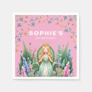 Enchanted Woodland Fairy Princess Verjaardag Servet
