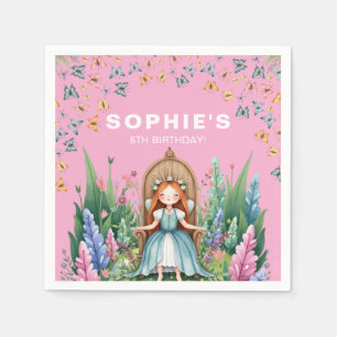 Enchanted Woodland Fairy Princess Verjaardag Servet