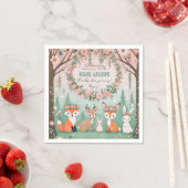 Enchanted Woodland Forest Creatures Baby shower Servet (Insitu)