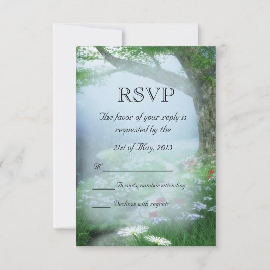 Enchanted Woodland Forest Wedding RSVP (Voorkant)