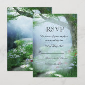 Enchanted Woodland Forest Wedding RSVP (Voorkant / Achterkant)