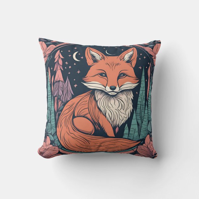 Enchanted Woodland Fox D20 Kussen (Voorkant)