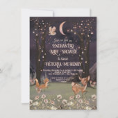 Enchanted Woodland Moonlight Baby shower Kaart (Voorkant)