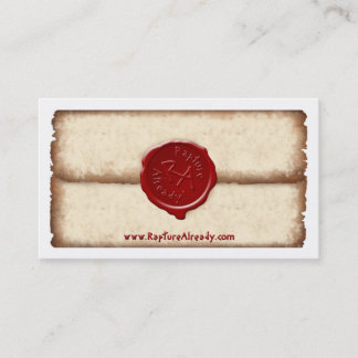 Enchantement déjà ! Carte personnelle scellée de