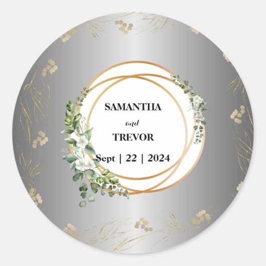 Enchantement doré : Sticker Botanique Personnalisé (Devant)