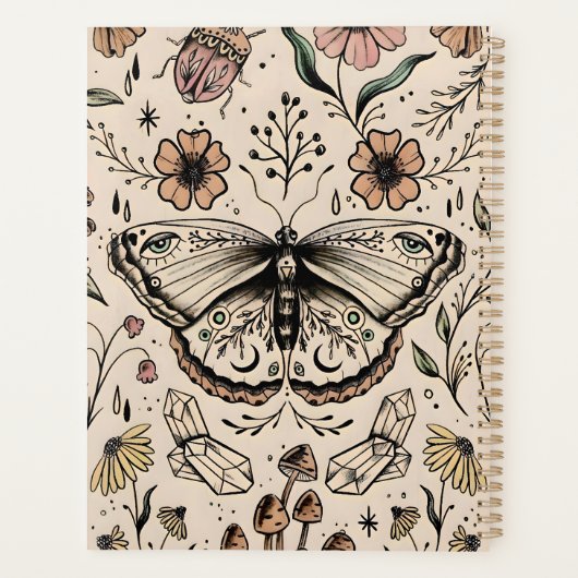 Enchanter Boho Butterfly Theme Hardcover Planner (Dos)