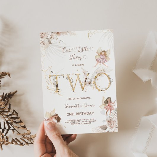 Enchanter fées 2e Invitation anniversaire