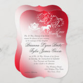 Enchanter la Faire-part de mariage de la fée rouge (Devant / Derrière)