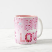 Enchanter le thème rose My Love typographic Mug (Devant droit)