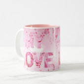 Enchanter le thème rose My Love typographic Mug (Devant gauche)