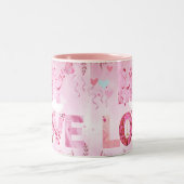 Enchanter le thème rose My Love typographic Mug (Centre)