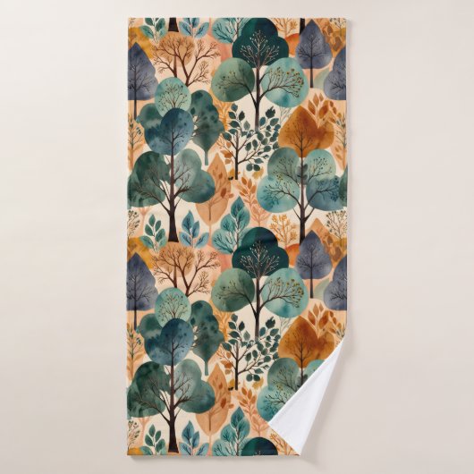 Enchanter les arbres d'automne (Serviette de bain)