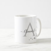 Enchanter l'ours et la fille Monogramme mug (Devant droit)
