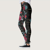 Enchanter Peony Black Floral Pattern - Leggings (Gauche)