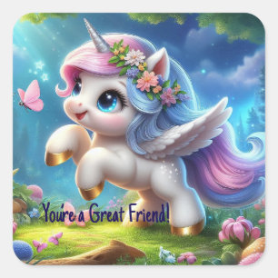 Enchanter un autocollant Unicorne personnalisé