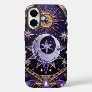 Enchanter Violet céleste et Coque de design or -