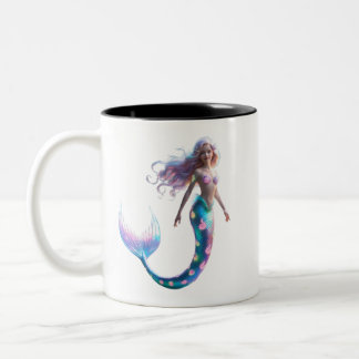 Enchanterende zeemeermin tweekleurige koffiemok