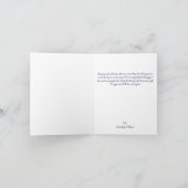 Enchanting Abstract Blue Gold Thank You Bedankkaart (Binnen)