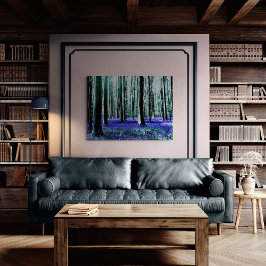 Enchanting Bluebell Forest  Canvas Afdruk