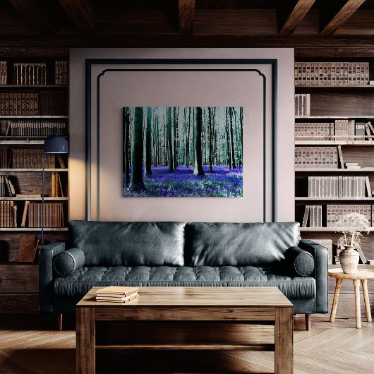 Enchanting Bluebell Forest  Canvas Afdruk