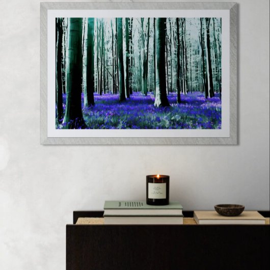 Enchanting Bluebell Forest  Perfect Poster