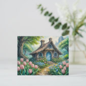 Enchanting Cottage with Tulip Garden Briefkaart (Staand voorkant)