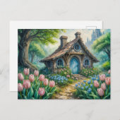 Enchanting Cottage with Tulip Garden Briefkaart (Voorkant / Achterkant)