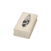Enchanting Feather with Buffalo Bison Artwork Rubberstempel (Stempel)
