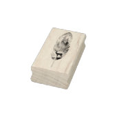 Enchanting Feather with Deer Buck Artwork Rubberstempel (Stempel)