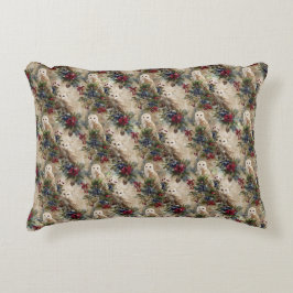 Enchanting Floral Owl Accent Kussen