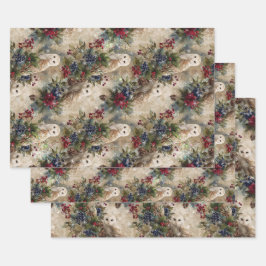 Enchanting Floral Owl Inpakpapier Vel