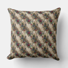 Enchanting Floral Owl Kussen
