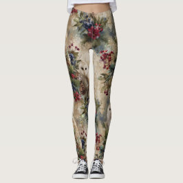 Enchanting Floral Owl Leggings