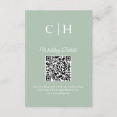 Enchanting Forest QR Code Wedding Enclosure Informatiekaartje (Voorkant)