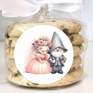Enchanting Garden Gnome Romantisch Sprookjeshuweli Ronde Sticker