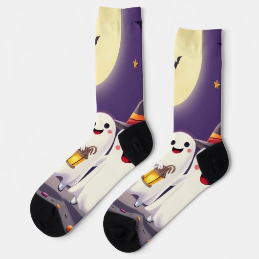 Enchanting Ghost Socks – Irresistibly Spooky Fun Sokken (Links)