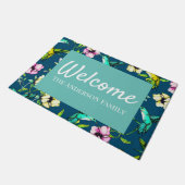 Enchanting Hummingbirds & Spring Flowers Welkom Deurmat (Schuin)