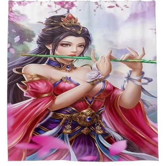 Enchanting Jade Flute Empress Douchegordijn (Voorkant)