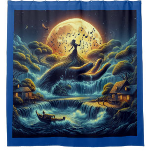 Enchanting Moonlight Serenade Douchegordijn