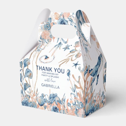 Enchanting onderaan het Zee Dank u voor Bedankdoosjes (Achterkant)