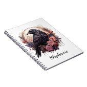 Enchanting Raven & Roses Notitieboek (Rechterzijde)