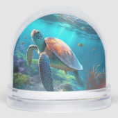 Enchanting Sea Turtle Dome Glass Snow Globe Gift (Avant)