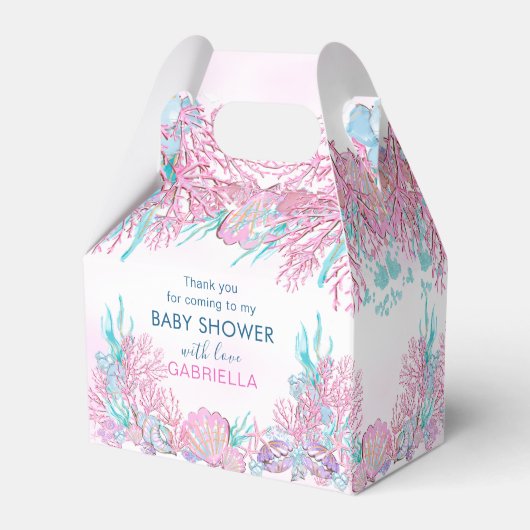 Enchanting under-the-Zee Baby shower Dank u Bedankdoosjes (Achterkant)