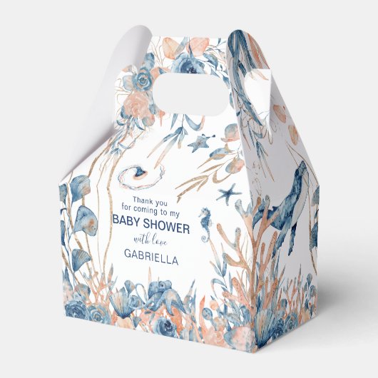 Enchanting under-the-Zee Baby shower Dank u Bedankdoosjes (Achterkant)