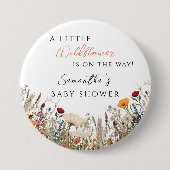Enchanting White Meadow Little Wildflower Ronde Button 7,6 Cm (Voorkant)