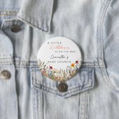 Enchanting White Meadow Little Wildflower Ronde Button 7,6 Cm (In situ)