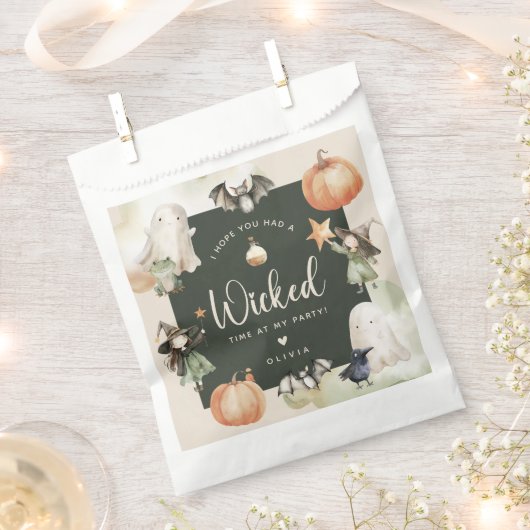 Enchanting Wiches Kids Halloween Birthday Bedankzakje (Geknipt)