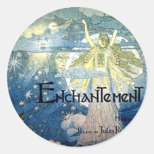 Enchantment Art Nouveau Ronde Sticker