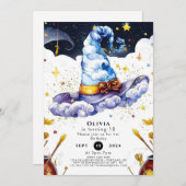 Enchantment Kinderen's Fun Wizard Verjaardag Kaart (Voorkant / Achterkant)