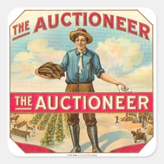 Enchère de Étiquette de cigares Vintage (Devant)